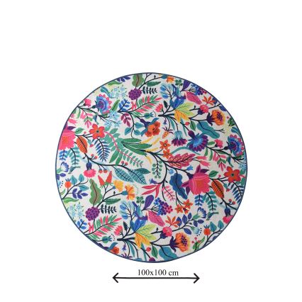 Tapis de salle de bains PICTURA d. 100 cm coloré