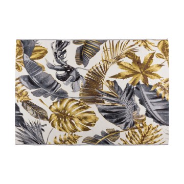 Tapis d'extérieur CAPPUCCINO 80x165 cm doré/gris/blanc