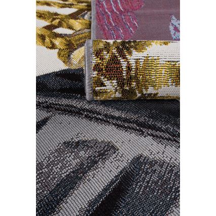 Tapis d'extérieur CAPPUCCINO 80x165 cm doré/gris/blanc
