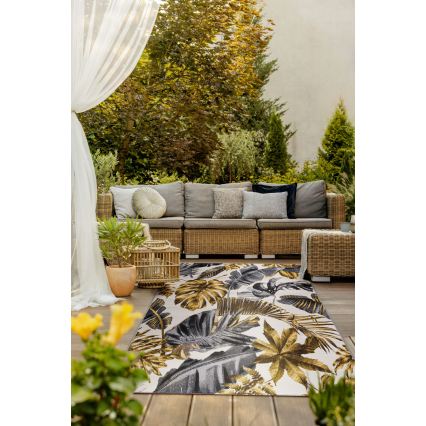 Tapis d'extérieur CAPPUCCINO 80x165 cm doré/gris