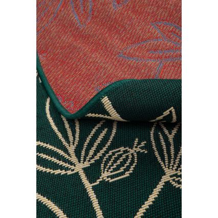 Tapis d'extérieur JUNGLE 135 cm vert/motif à feuilles