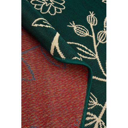 Tapis d'extérieur JUNGLE 135 cm vert/motif à feuilles