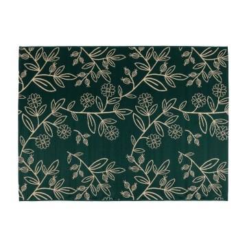 Tapis d'extérieur JUNGLE 80x160 cm vert, motif feuilles