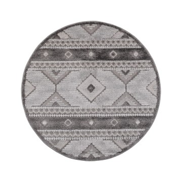 Tapis d'extérieur rond CHIARA Ø 120 cm gris