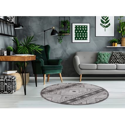 Tapis d'extérieur rond CHIARA Ø 120 cm gris
