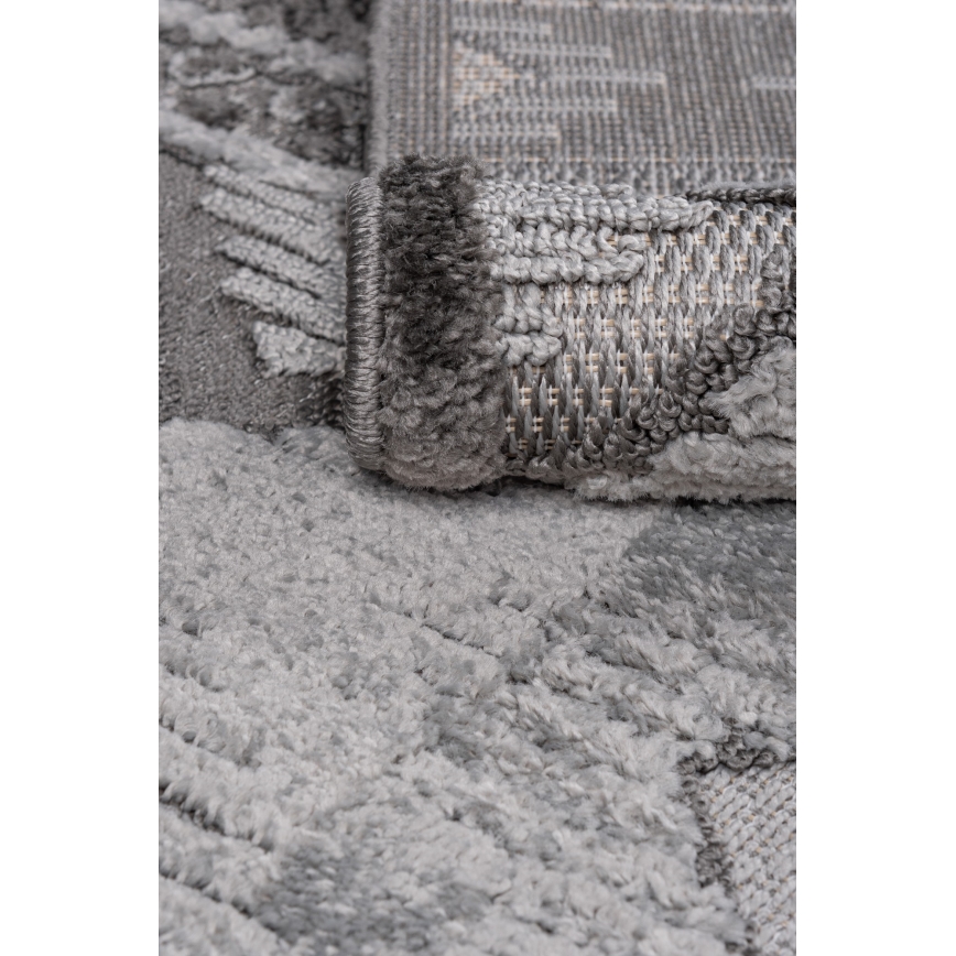 Tapis d'extérieur rond CHIARA Ø 120 cm gris