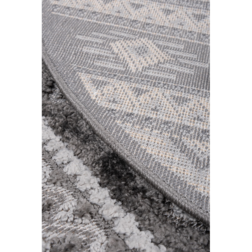 Tapis d'extérieur rond CHIARA Ø 120 cm gris