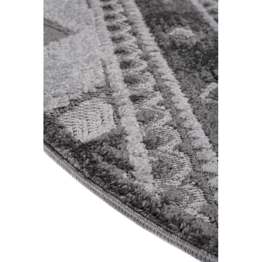 Tapis d'extérieur rond CHIARA Ø 120 cm gris