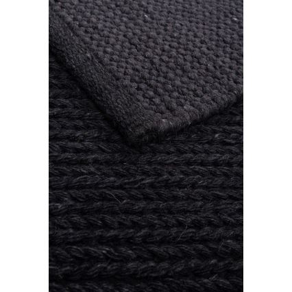 Tapis en laine naturelle FIR WOOL 70x140 cm 2600 g/m2 anthracite