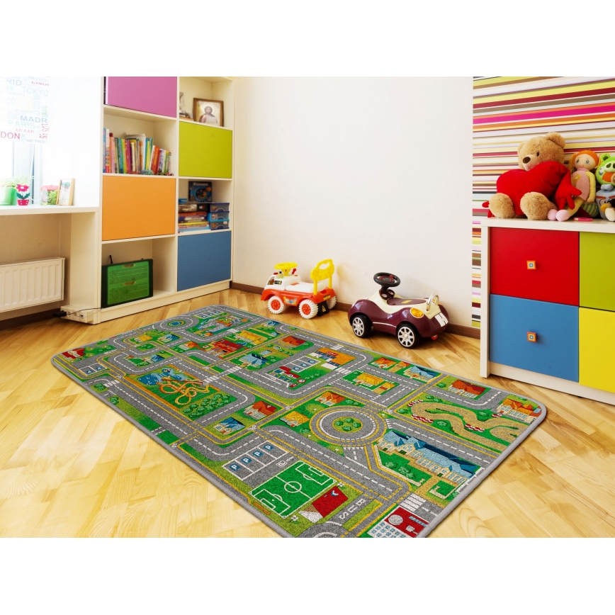 Tapis enfant PLAYTOWN 120x170 cm multicolore/ville