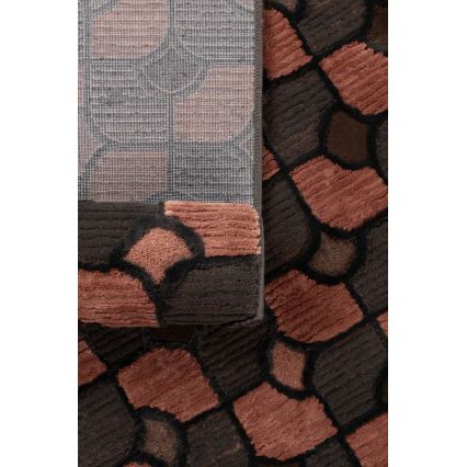 Tapis MOCCA 160x230 cm marron/rouge