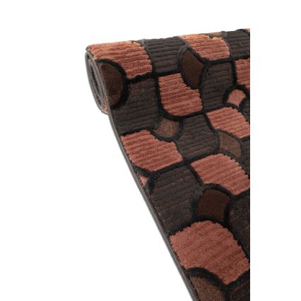 Tapis MOCCA 160x230 cm marron/rouge