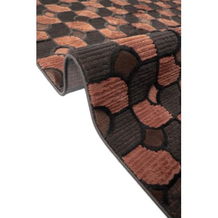 Tapis MOCCA 160x230 cm marron/rouge