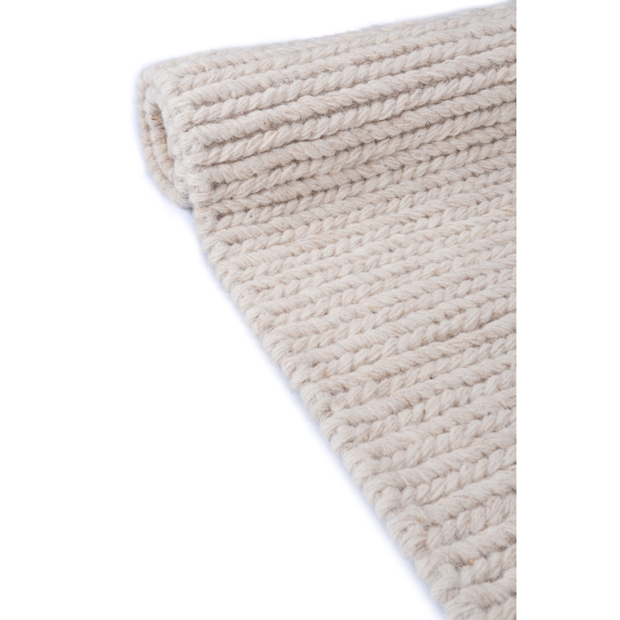 Tapis naturel FIR WOOL 70x140 cm 2600 g/m2 crème