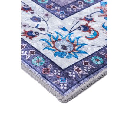 Tapis oriental antidérapant PRINT SHINE 70x140 cm bleu