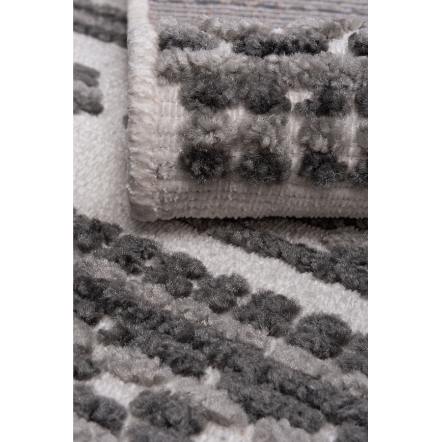 Tapis oriental NEPAL 80x153 cm gris/blanc