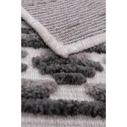 Tapis oriental NEPAL 80x153 cm gris/blanc