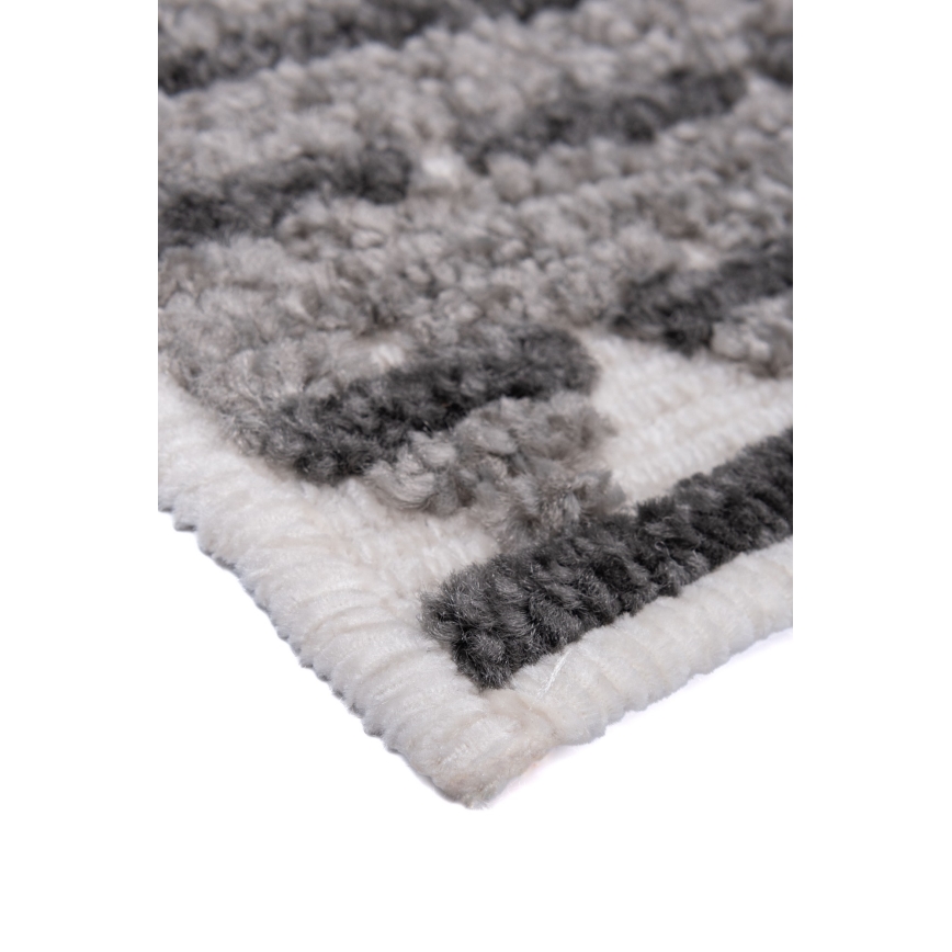 Tapis oriental NEPAL 80x153 cm gris/blanc