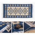 Tapis oriental réversible KILIM 80x150 cm bleu/beige