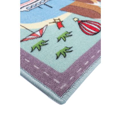 Tapis pour enfants STELLA STREETS 100 x 150 cm turquoise/ville