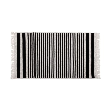 Tapis réversible KILIM GOLD 80x150 cm noir/blanc