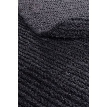 Tapis rond naturel FIR WOOL 160 cm 2600 g/m2 anthracite