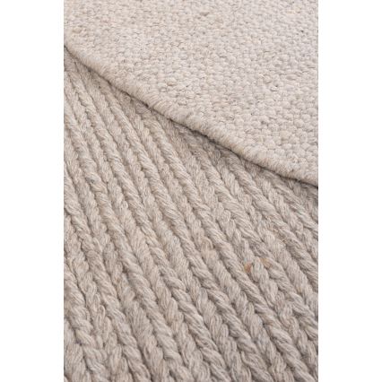 Tapis rond naturel FIR WOOL 160 cm 2600 g/m2 beige