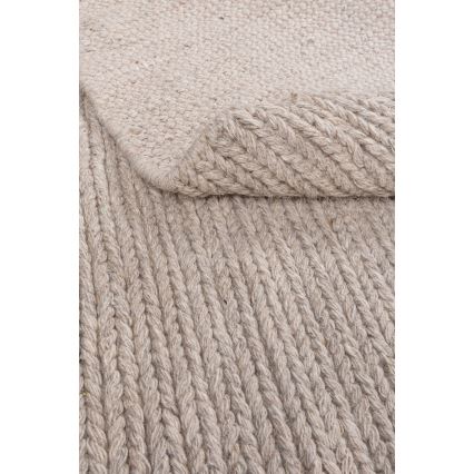 Tapis rond naturel FIR WOOL 160 cm 2600 g/m2 beige