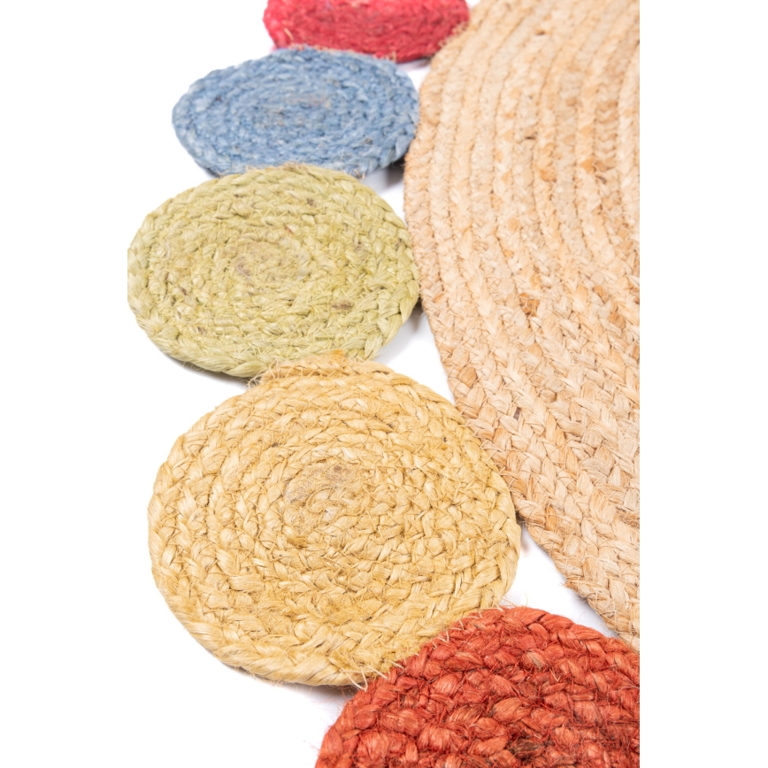 Tapis rond naturel JUTA 120 cm multicolore