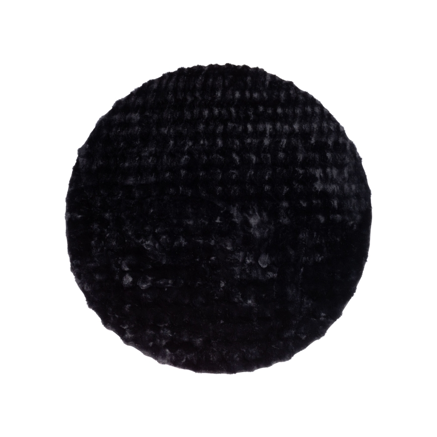Tapis rond RABBIT BUBBLE 160 cm noir