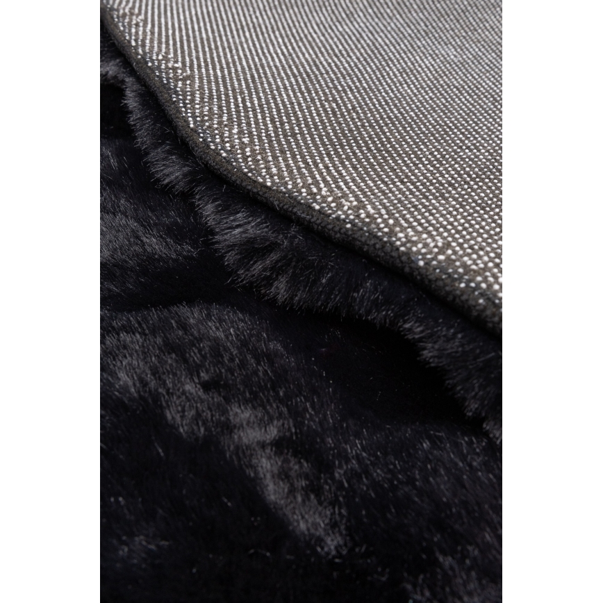 Tapis rond RABBIT BUBBLE 160 cm noir