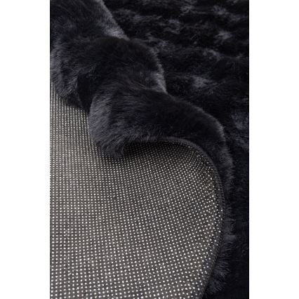 Tapis rond RABBIT BUBBLE 160 cm noir
