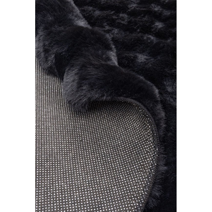 Tapis rond RABBIT BUBBLE 160 cm noir
