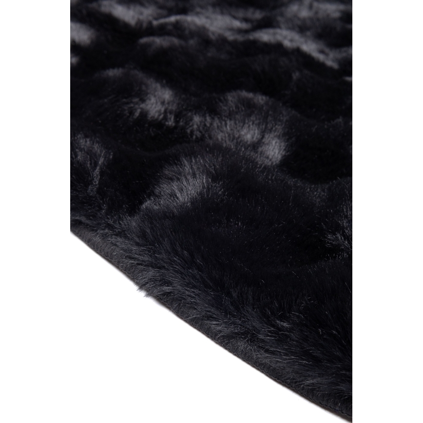 Tapis rond RABBIT BUBBLE 160 cm noir