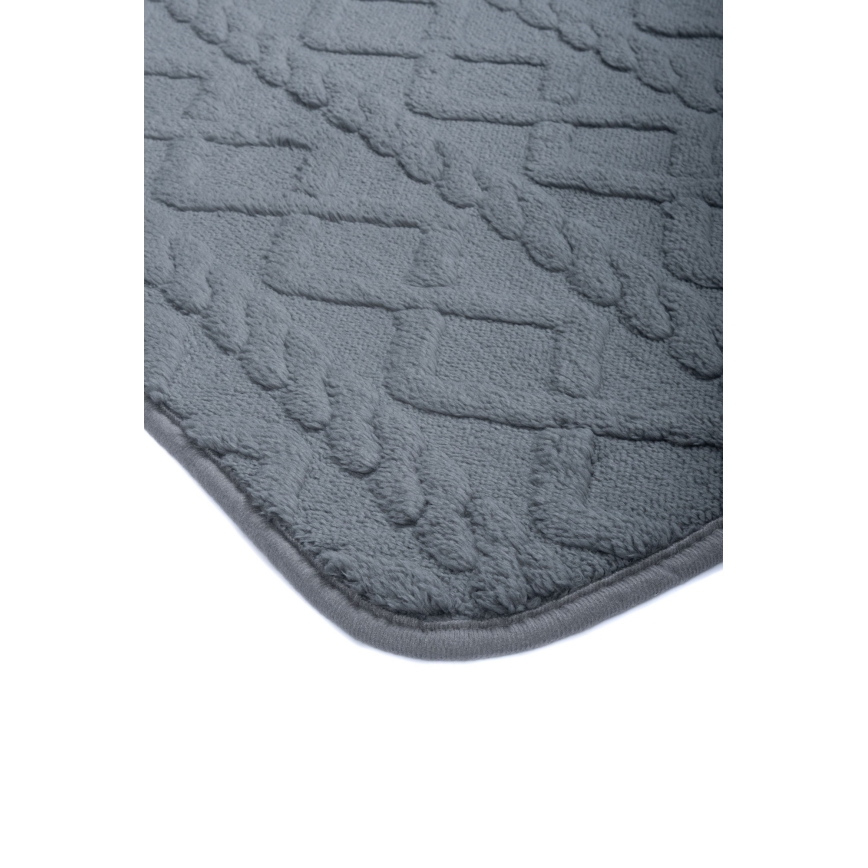 Tappetino da bagno NEW STYLE 3D 60x90 cm grigio