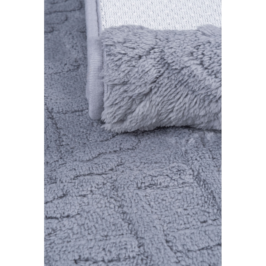 Tappetino da bagno NEW STYLE 3D 60x90 cm grigio