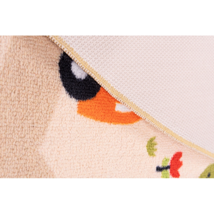 Tappeto antiscivolo per bambini ARES STREETS 160 cm beige/safari