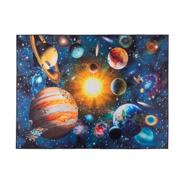 Tappeto antiscivolo per bambini PRINT 3D 120x160 cm pianeti/multicolore