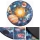 Tappeto antiscivolo per bambini PRINT 3D 80 cm pianeti/multicolore