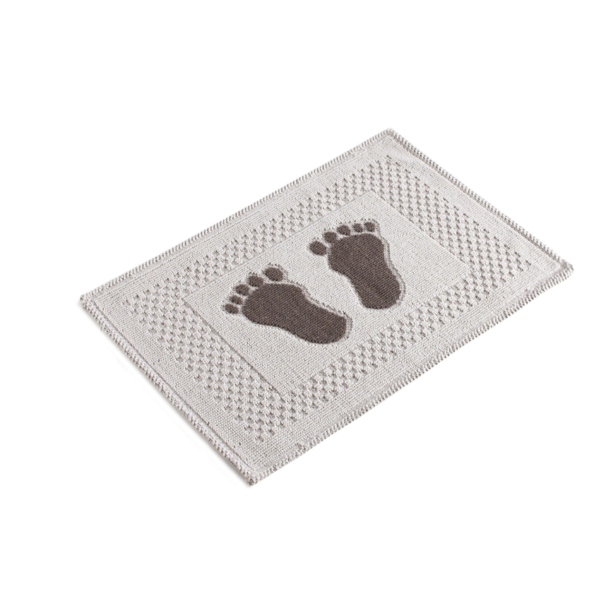 Tappeto da bagno FOET 50x70 cm bianco