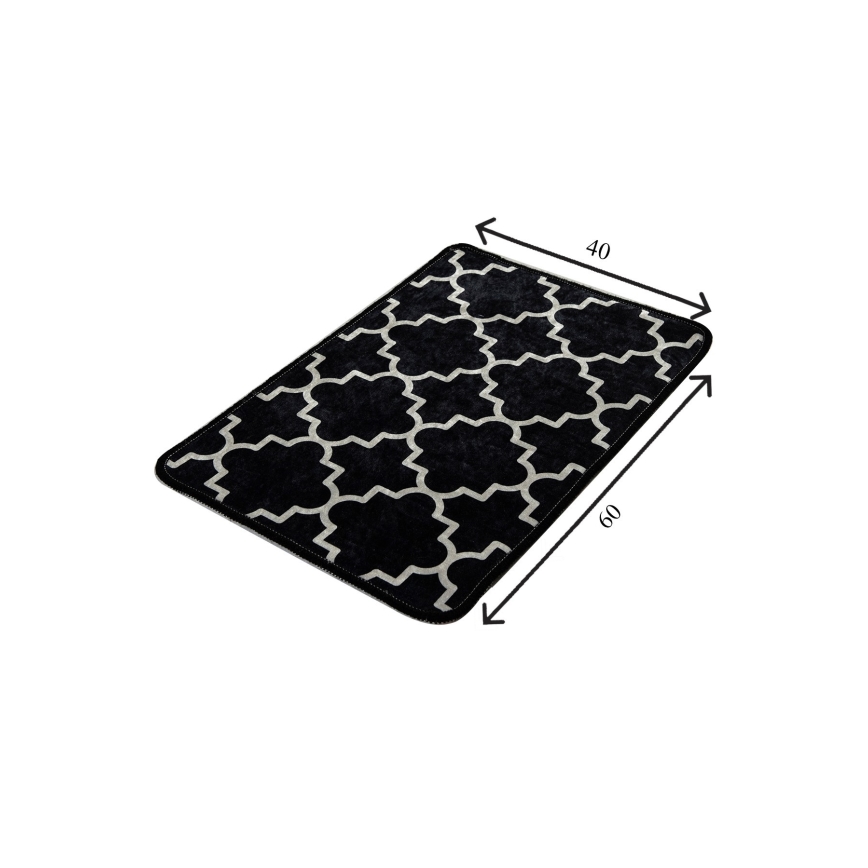 Tappeto da bagno KUPA 40x60 cm nero