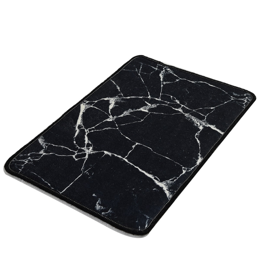 Tappeto da bagno MARBLE 40x60 cm nero