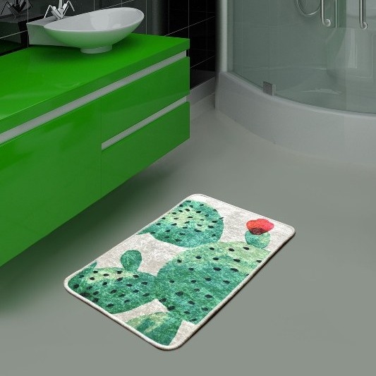 Tappeto da bagno VERDE 40x60 cm verde