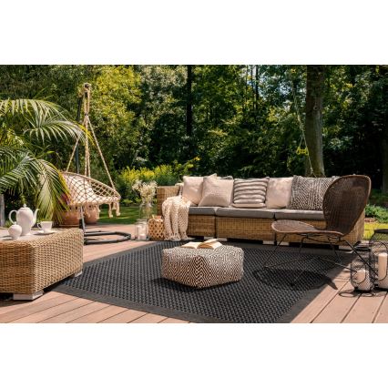 Tappeto da esterno EXPRESS NEW OUTDOOR 120x160 cm antracite/marrone