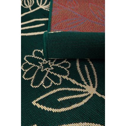 Tappeto da esterno JUNGLE 120x170 cm verde/motivo a foglie