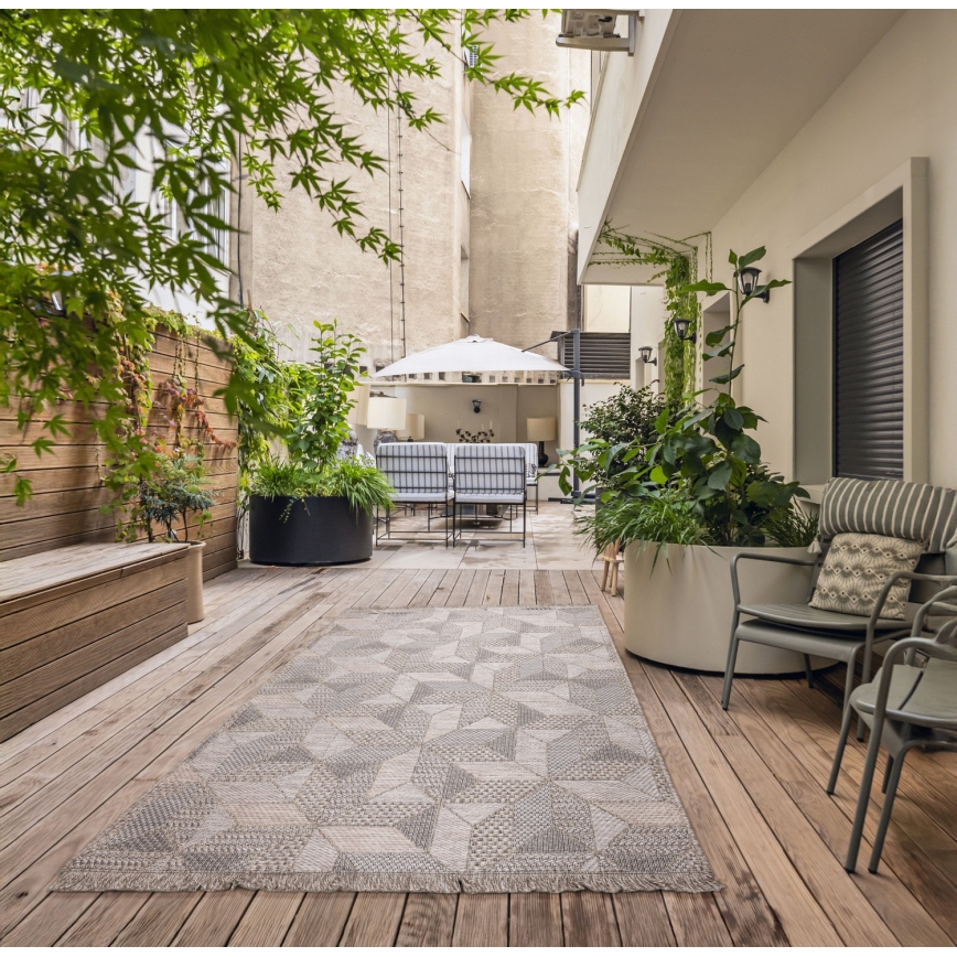 Tappeto da esterno ORIA 120x170 cm grigio/beige