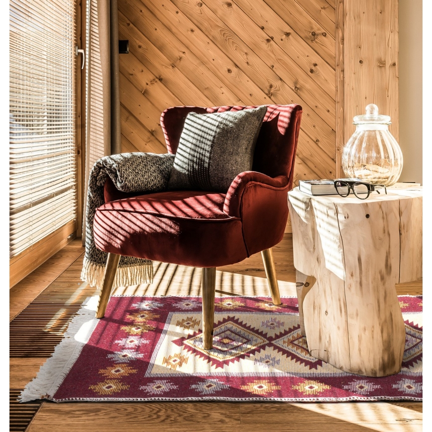 Tappeto orientale reversibile KILIM 80x150 cm rosso/beige
