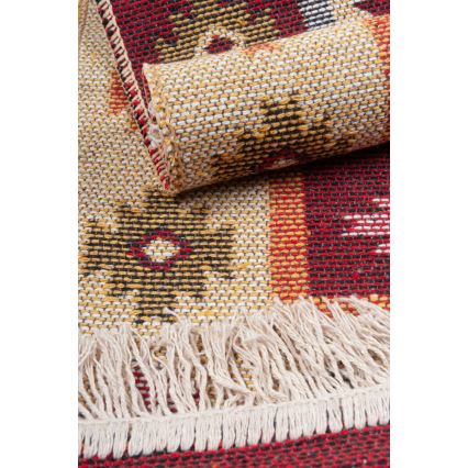 Tappeto orientale reversibile KILIM 80x150 cm rosso/beige