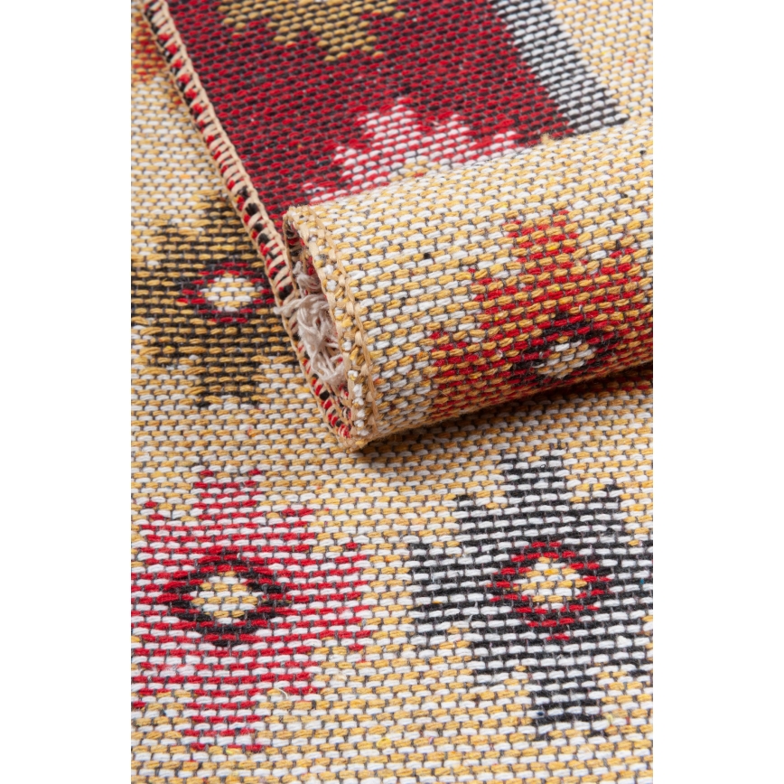 Tappeto orientale reversibile KILIM 80x150 cm rosso/beige