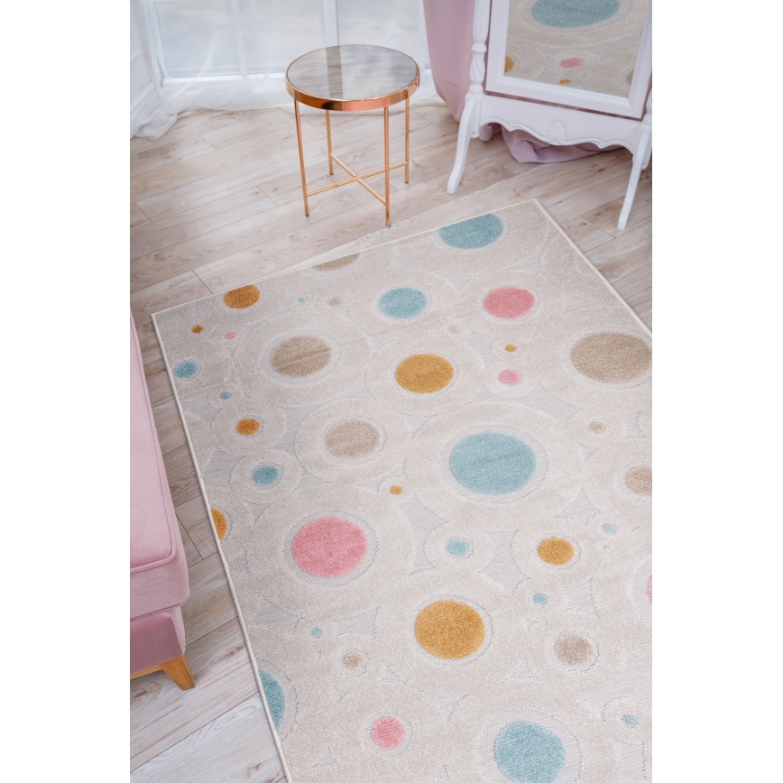 Tappeto per bambini PIAR 160x230 cm multicolore/a pois